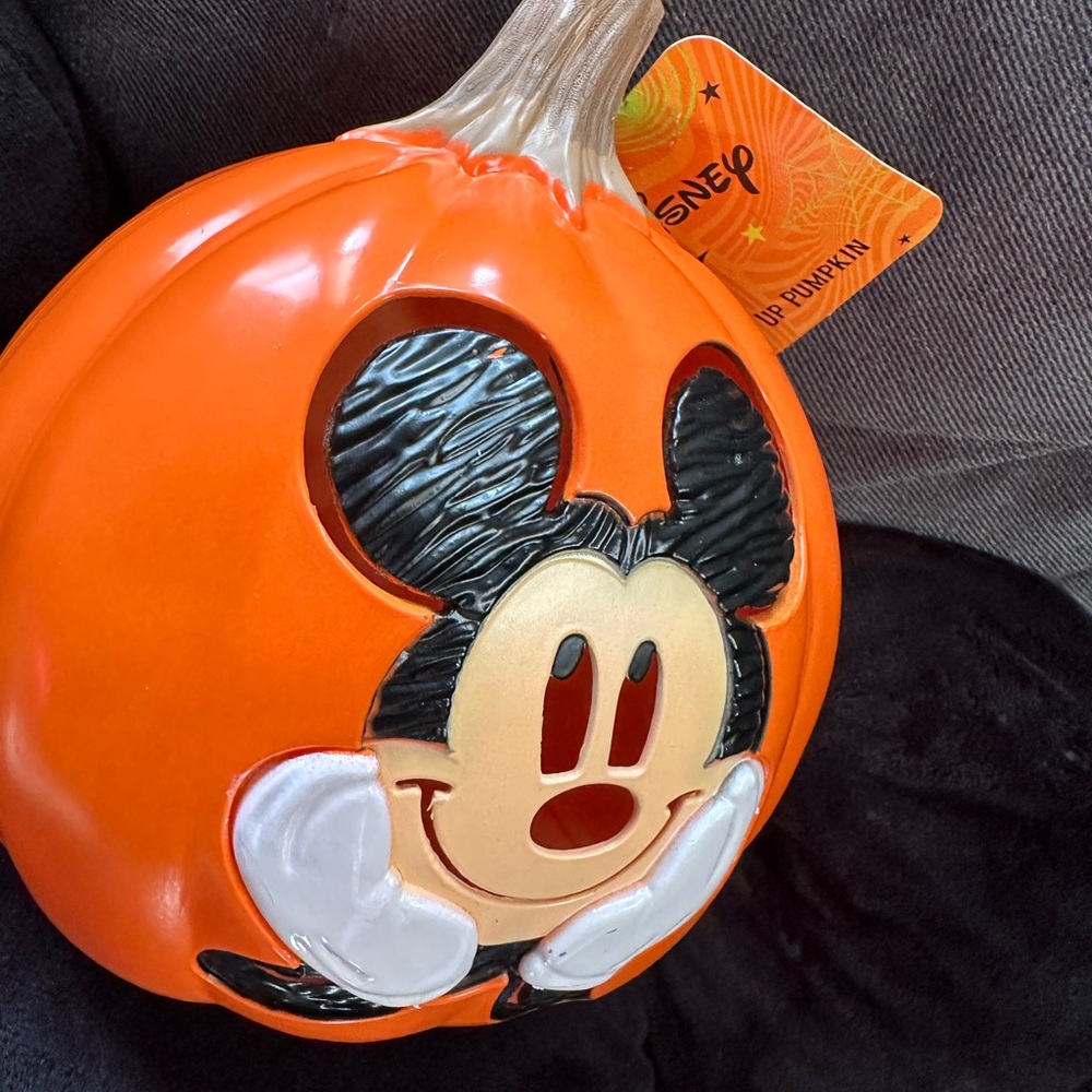NWT Disney Mickey Mouse Light Up Pumpkin Halloween Decoration CVS Exclusive - Picture 6 of 7
